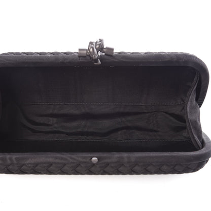 Bottega Veneta Satin Intreccio Impero Stretch Knot Clutch Black 5 of 8