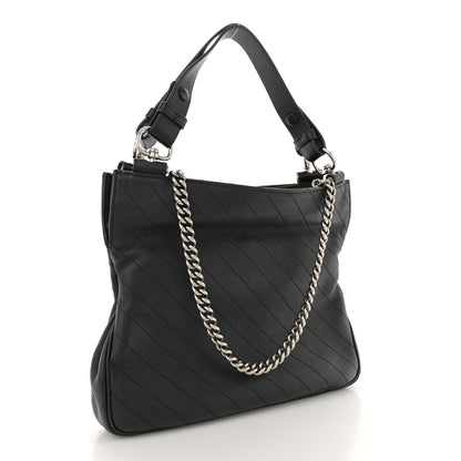 Gucci Sakai Be Green Calfskin Diagonal Stitched Small Blondie Tote Black 3 of 14