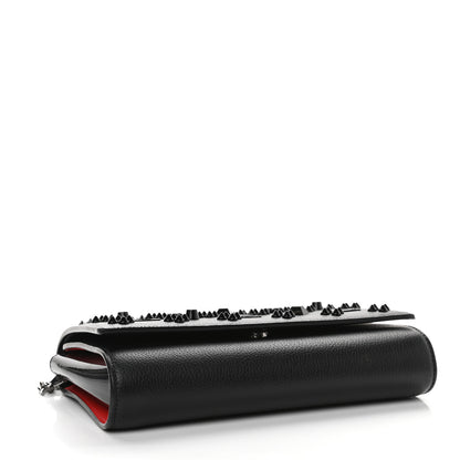 Christian Louboutin Calfskin Spikes Loubinthesky Paloma Clutch Black 4 of 10