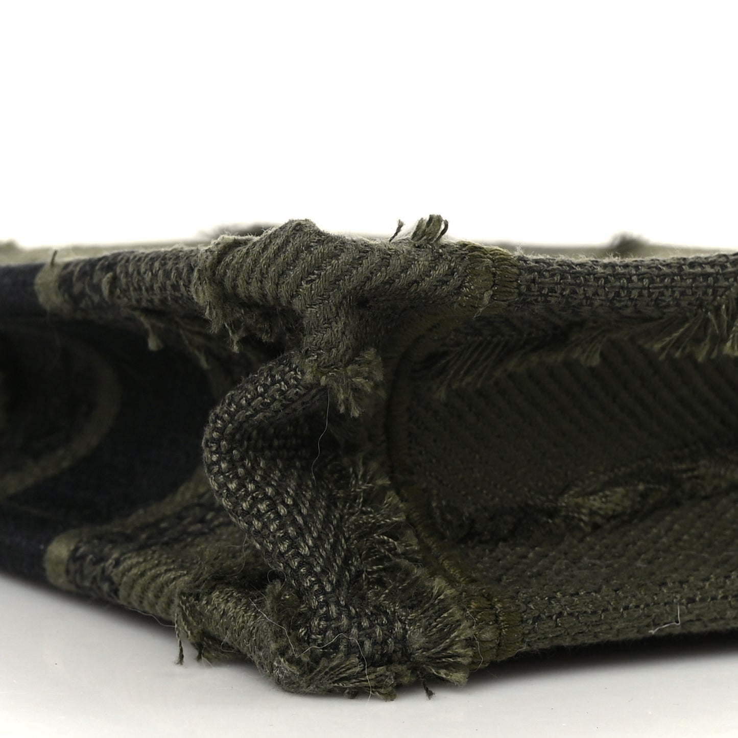 Canvas Embroidered Camouflage Mini Book Tote Green
