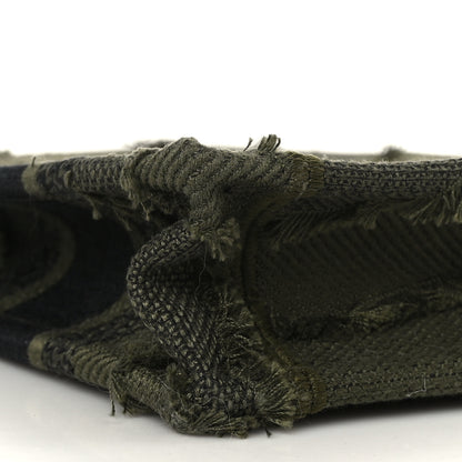 Christian Dior Canvas Embroidered Camouflage Mini Book Tote Green 7 of 8