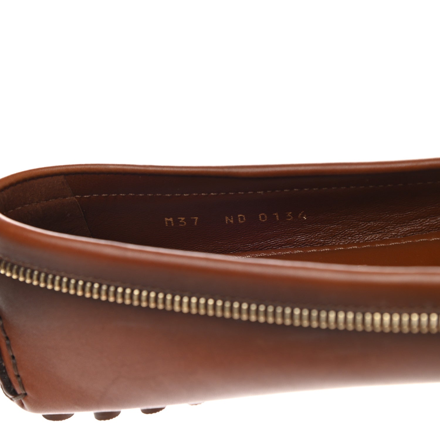 Louis Vuitton Calfskin Zipper Oxford Loafers 37 Cognac 7 of 8