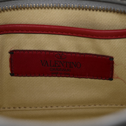 Valentino Garavani Vitello Colorblock Rockstud Camera Crossbody Bag Deep Rose Clover 6 of 9