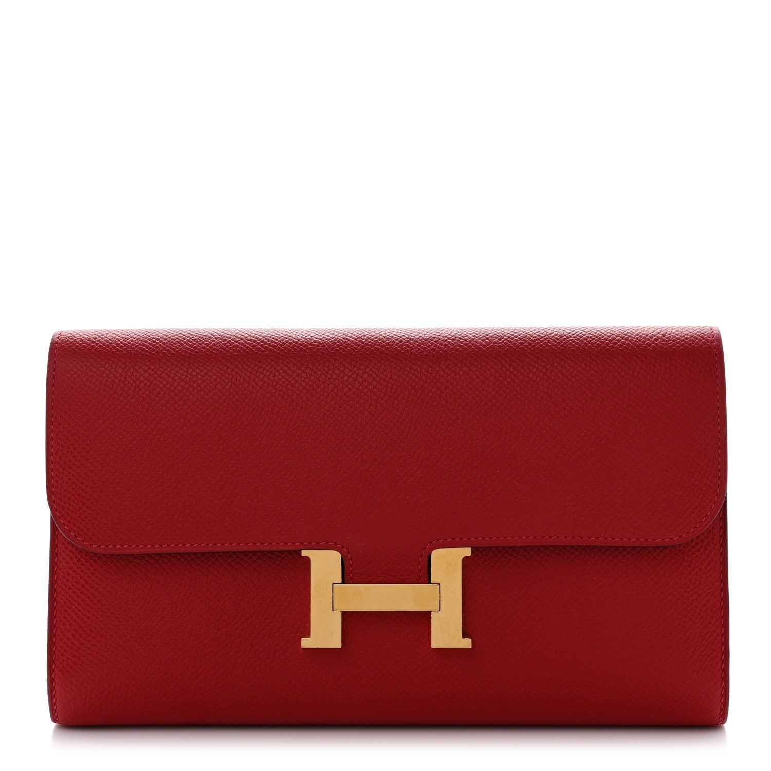 Hermes Epsom Constance Long Wallet Rouge Casaque 1 of 8