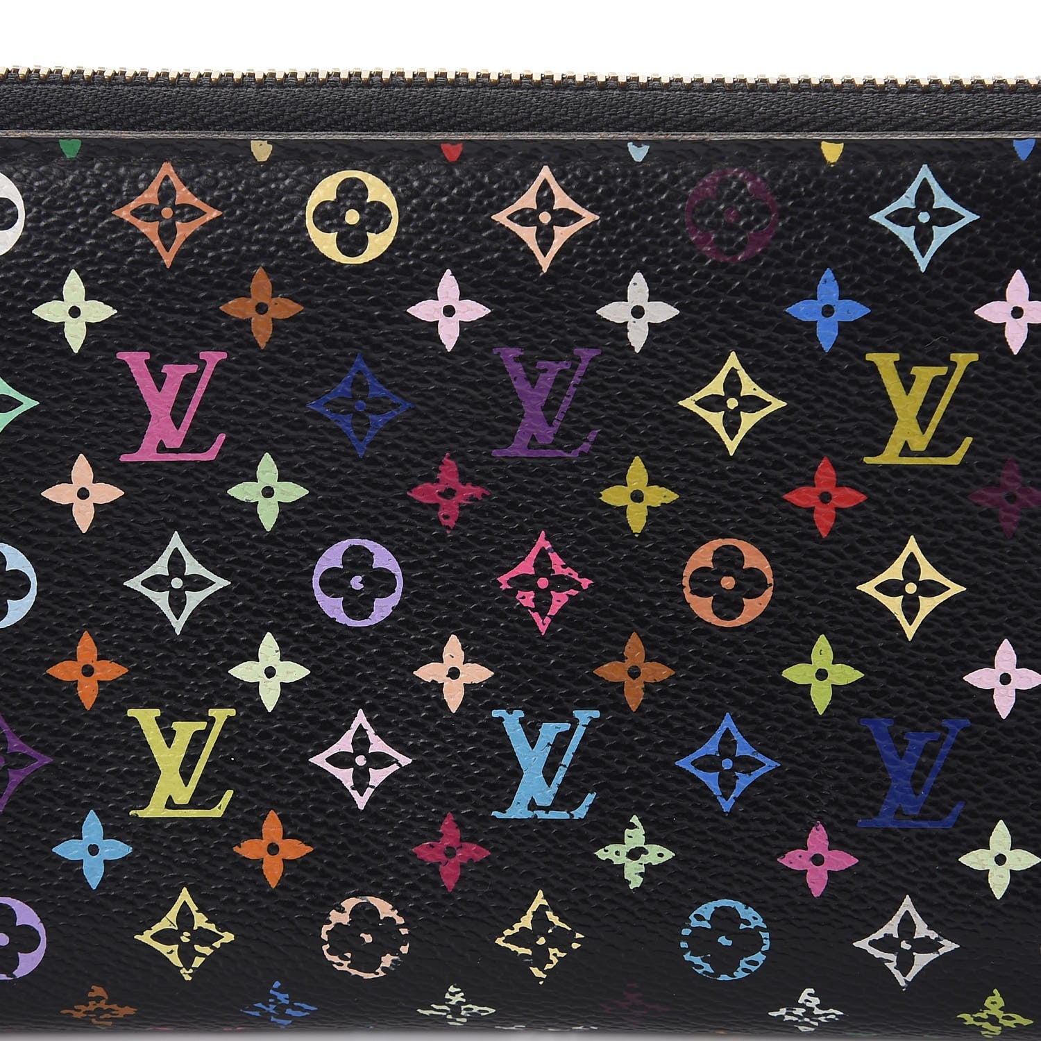 Louis Vuitton Monogram Multicolor Zippy Wallet Black 9 of 10