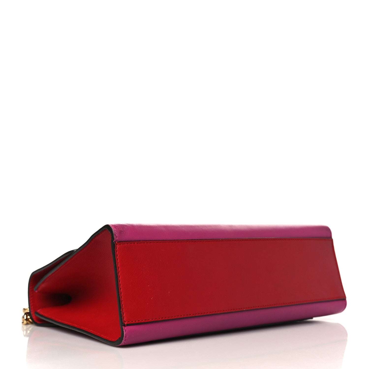 Gucci Moon Calfskin Bi-Color Medium Padlock Shoulder Bag New Rosette Hibiscus Red 5 of 13