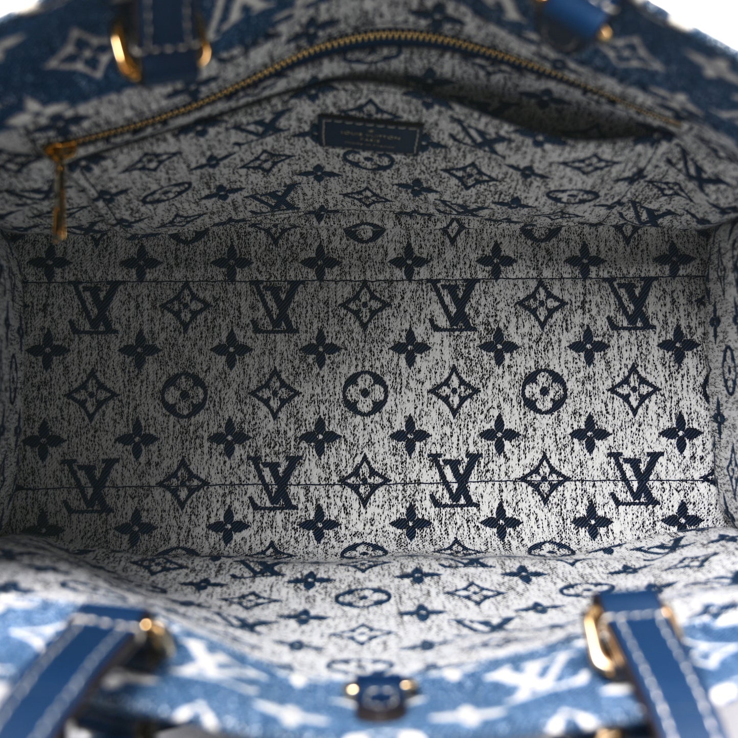 Monogram Jacquard Denim Onthego MM Bleu