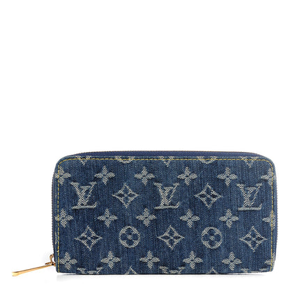 Louis Vuitton Denim Zippy Wallet Blue 1 of 8