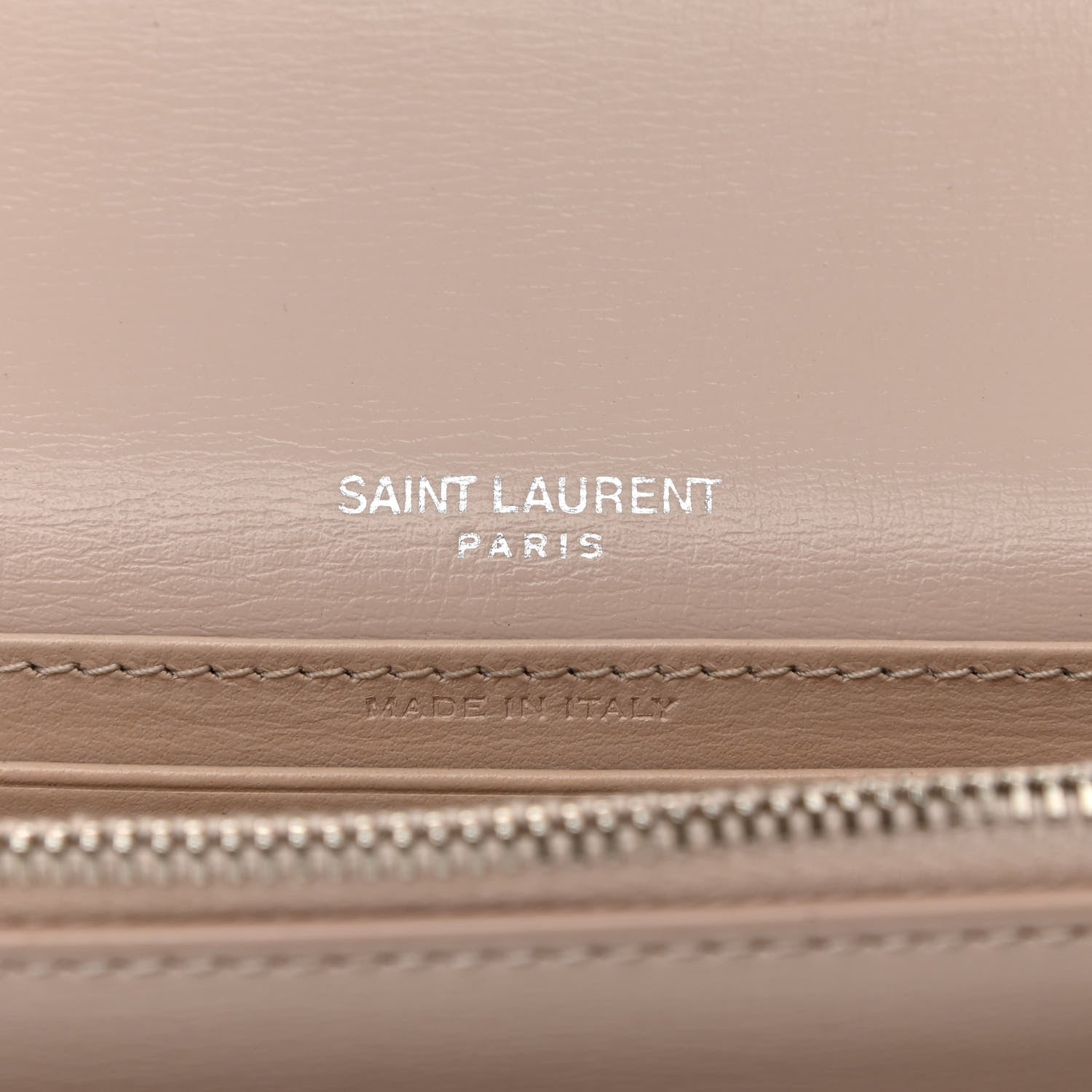 Saint Laurent Calfskin Monogram Sunset Chain Wallet Light Pink 5 of 11