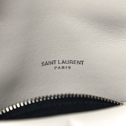 Saint Laurent Lambskin Quilted Toy Loulou Puffer Monogram Chain Satchel Blanc Vintage 8 of 16