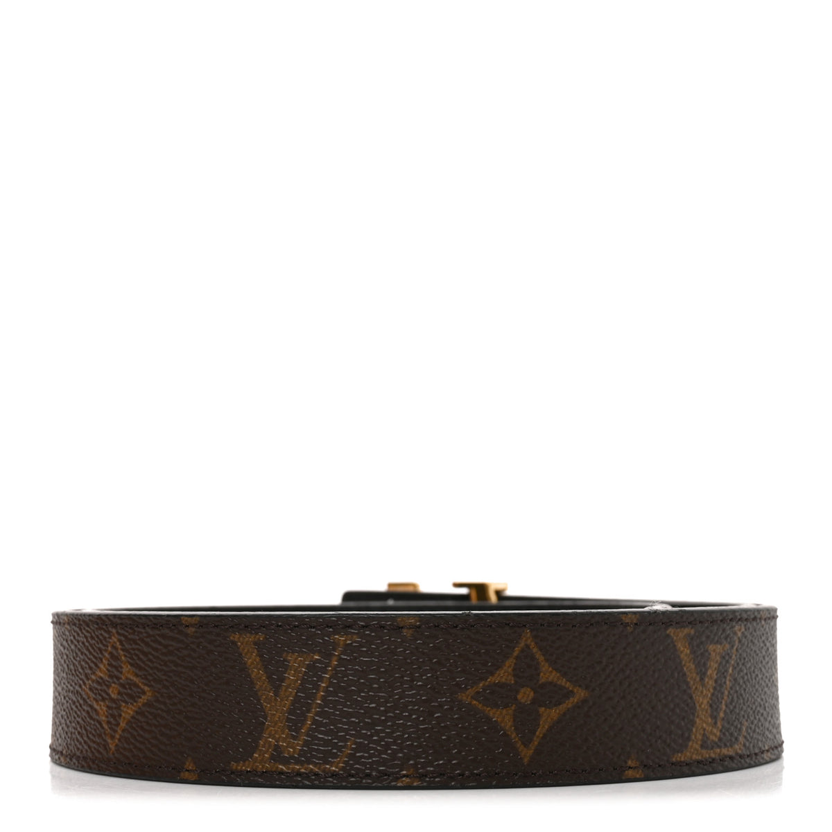 Calfskin Monogram 30mm LV Initiales Reversible Belt 85 34 Black
