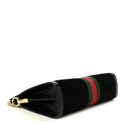 Gucci Suede Patent Web Small Ophidia Chain Shoulder Bag Black 4 of 12