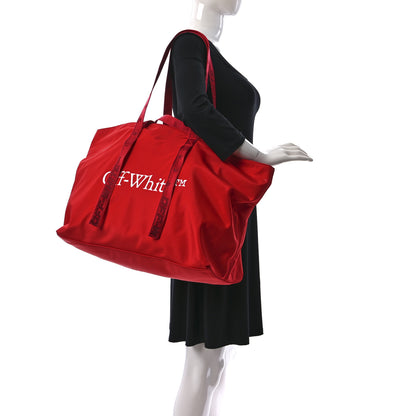 Off-White Nylon Tote Bag Red 3 of 9