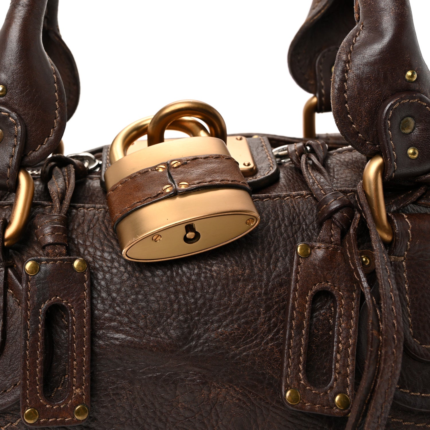 Chloe Calfskin Medium Paddington Satchel Chocolate 7 of 9