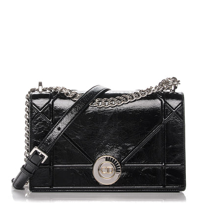 Christian Dior Crinkled Lambskin Cannage Medium Diorama Flap Bag Black 1 of 8