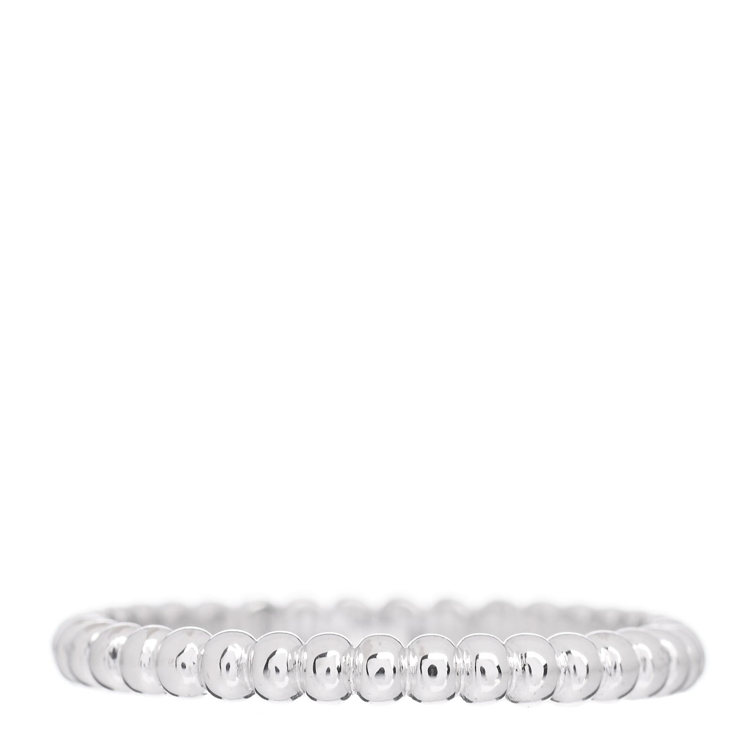 Van Cleef & Arpels 18K White Gold Small Perlee Ring 53 6.5 3 of 5