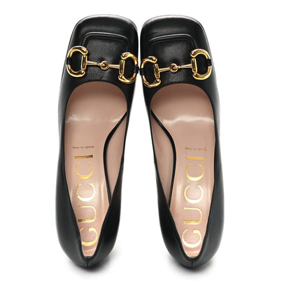 Gucci Malaga Kid Horsebit 75mm Pumps 39.5 Black 2 of 9