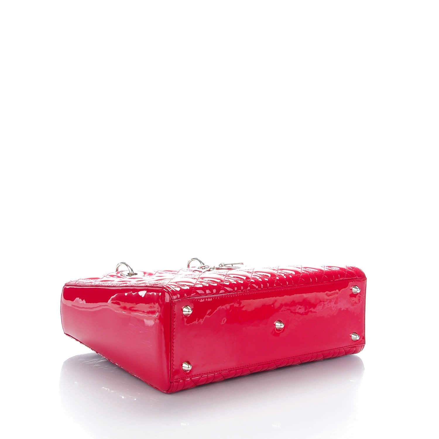 Christian Dior Patent Cannage Large Lady Dior Red 4 of 7