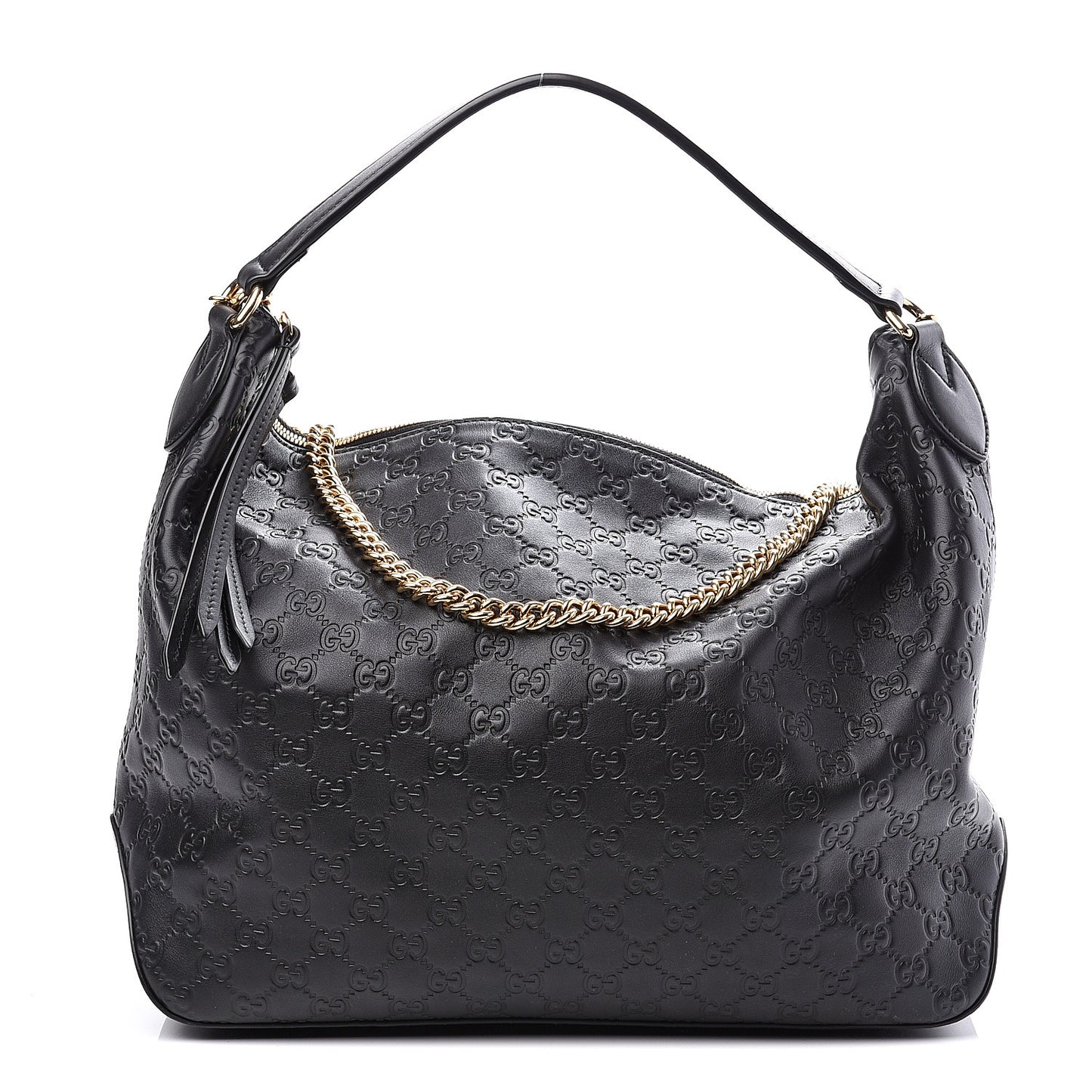 Guccissima Signature Large Linea A Hobo Black
