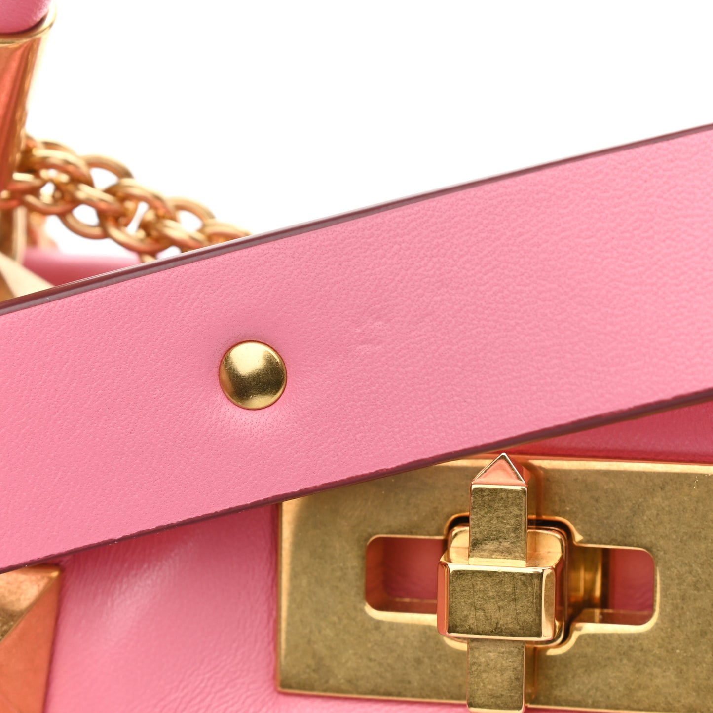 Nappa Small Roman Stud The Handle Bag Flamingo Pink