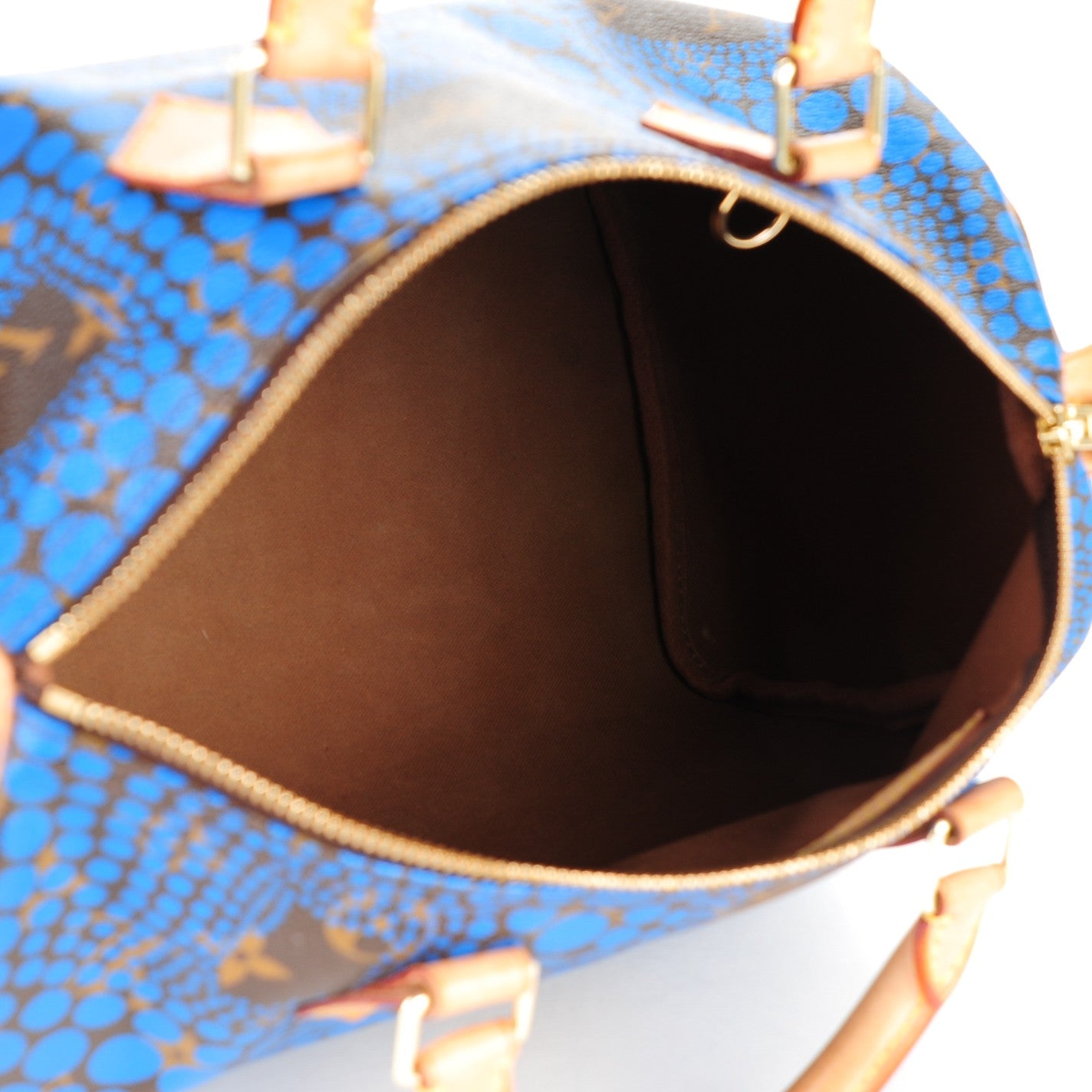Louis Vuitton Monogram Kusama Town Speedy 30 Blue 6 of 8