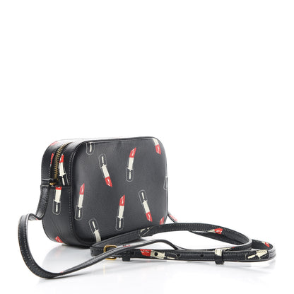 Saint Laurent Calfskin Lipstick Print Small Monogram Camera Bag Black 3 of 11