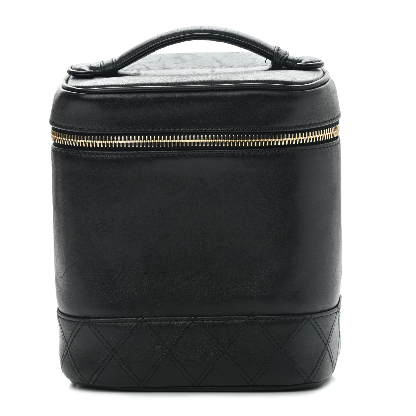 Lambskin Vanity Cosmetic Case Black