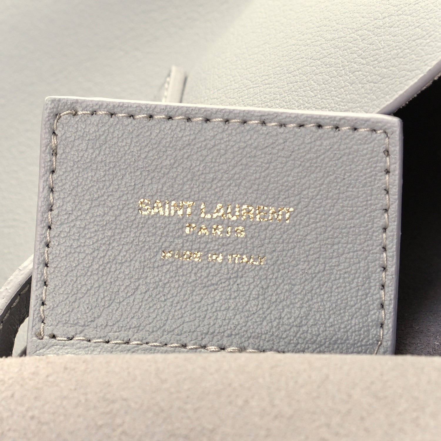 Saint Laurent Calfskin Large Shopping Tote Light Gray 6 of 10