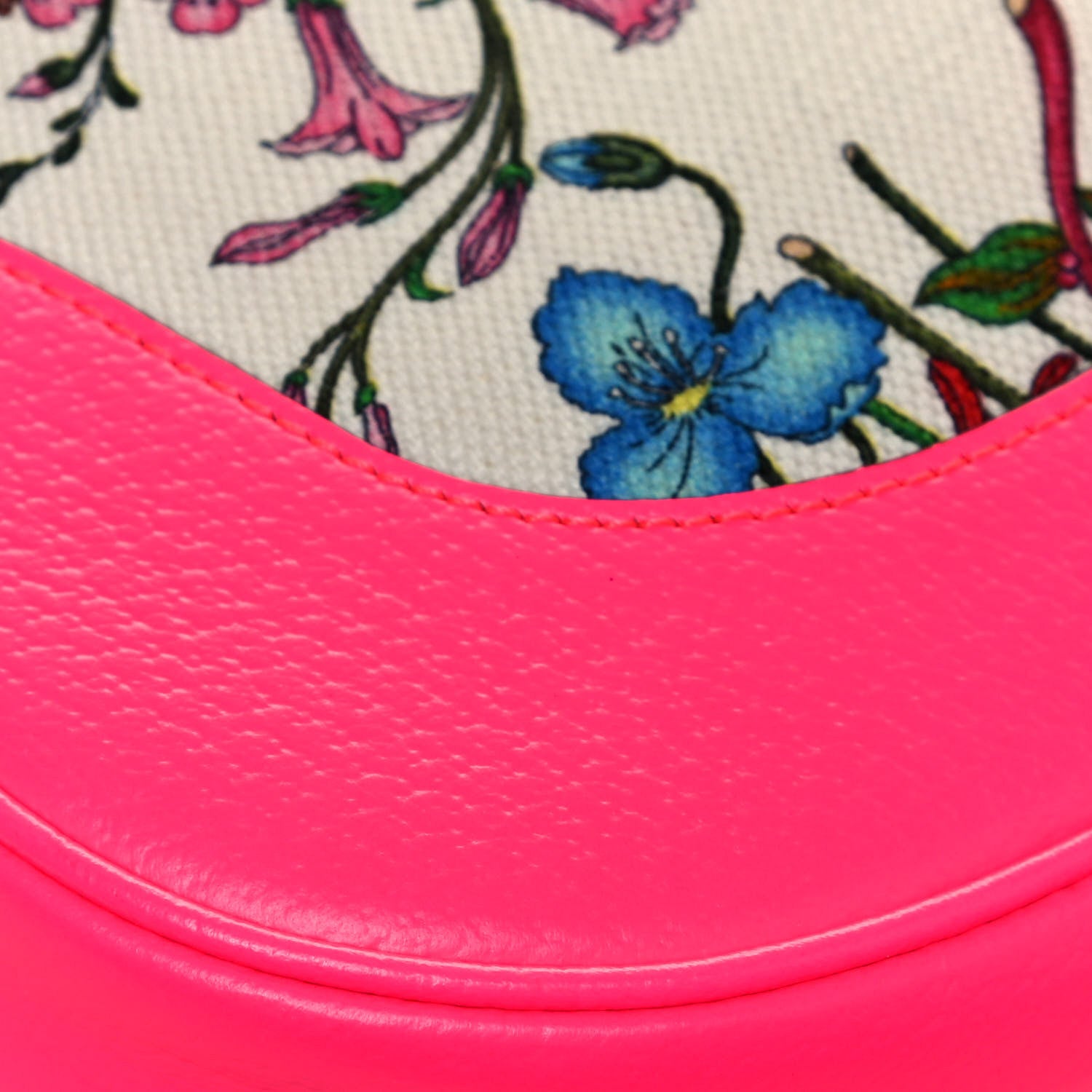 Gucci Canvas Flora Medium Jackie Hobo Fuchsia 11 of 13