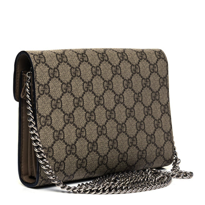 Gucci GG Supreme Monogram Mini Dionysus Chain Wallet Beige Taupe 3 of 9