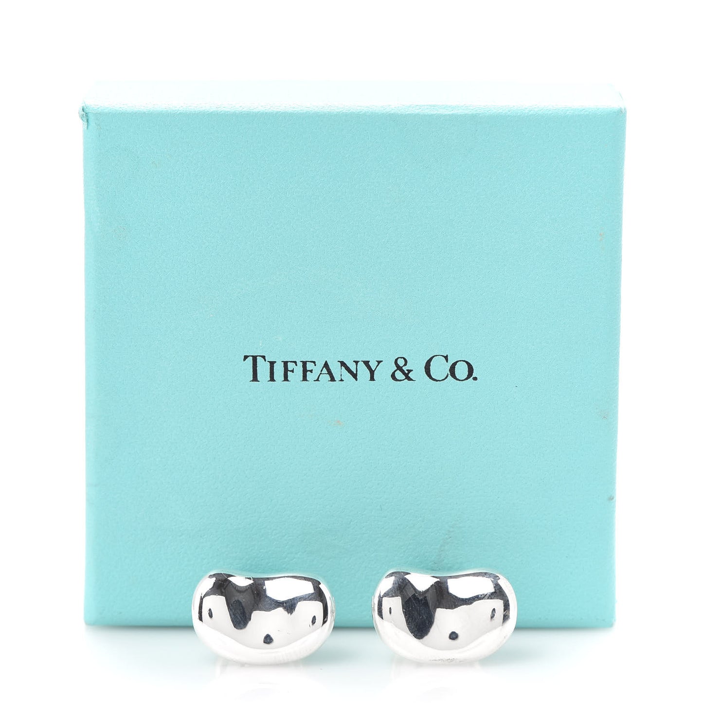 Sterling Silver 18mm Elsa Peretti Bean Cufflinks