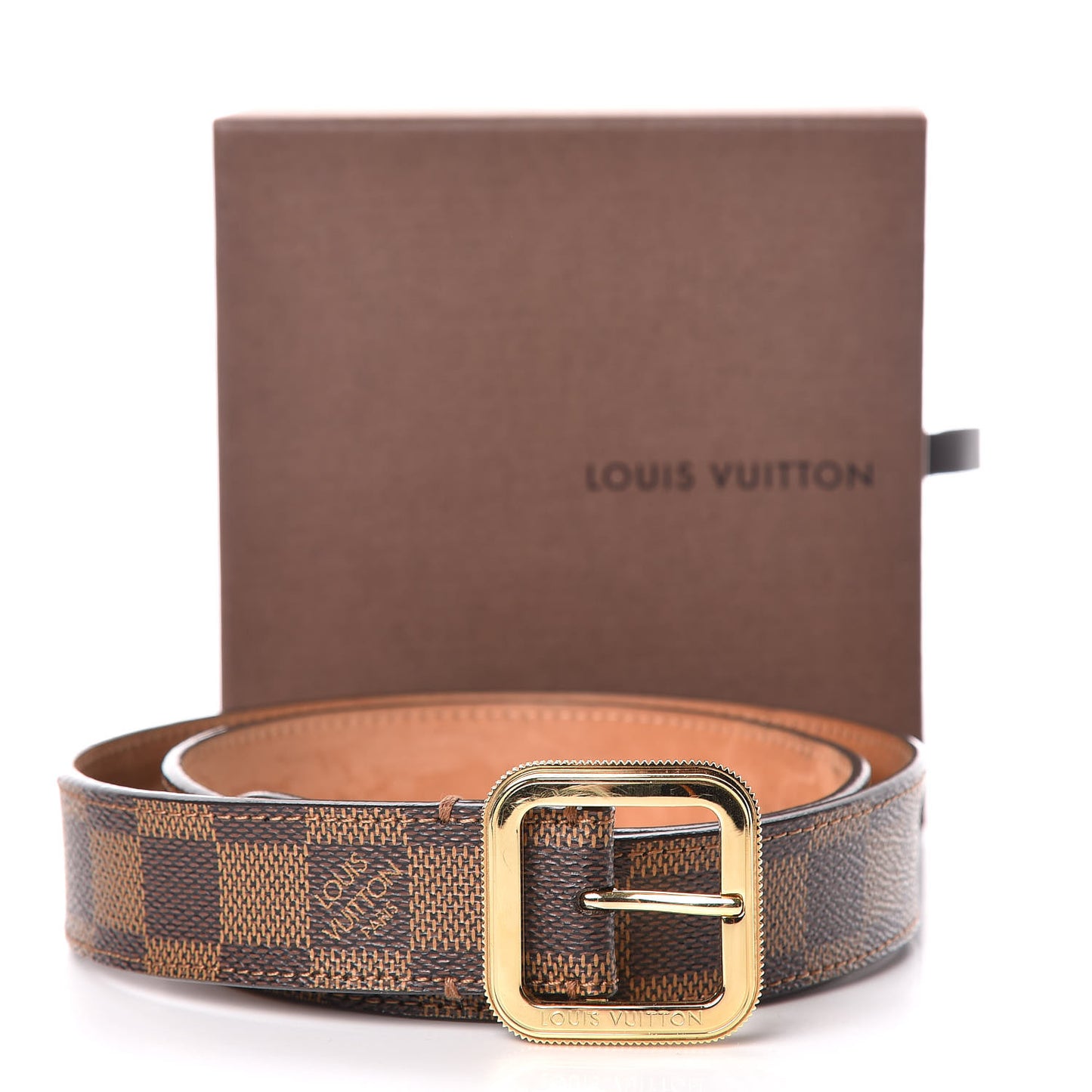 Damier Ebene Tresor Belt 80 32