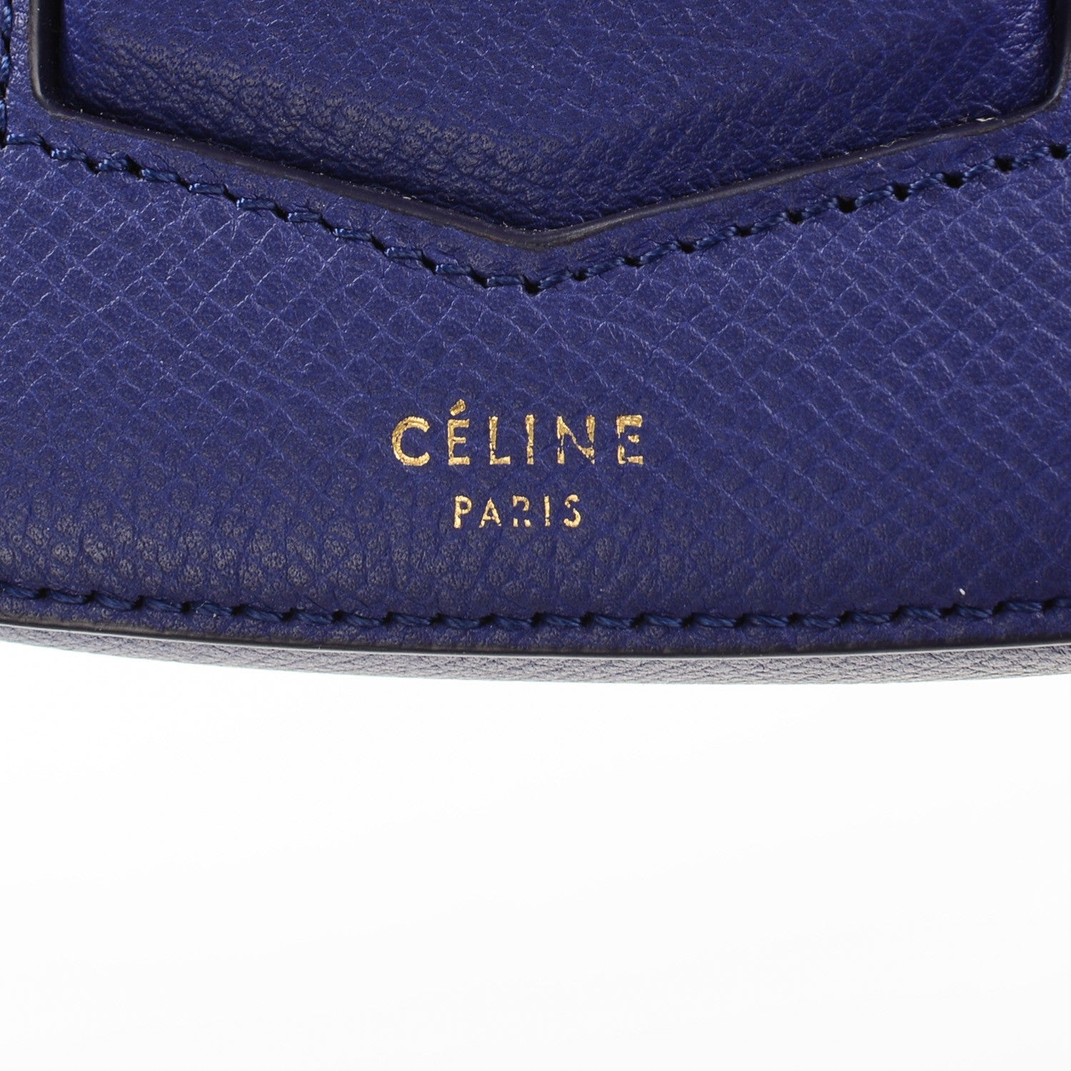 Celine Grained Calfskin Small Trotteur Indigo 7 of 7