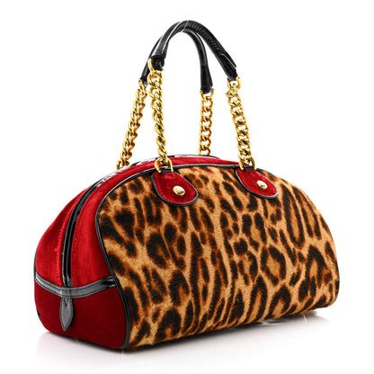 Christian Dior Calf Hair Leopard Velour Gambler Dice Bowler 3 of 12