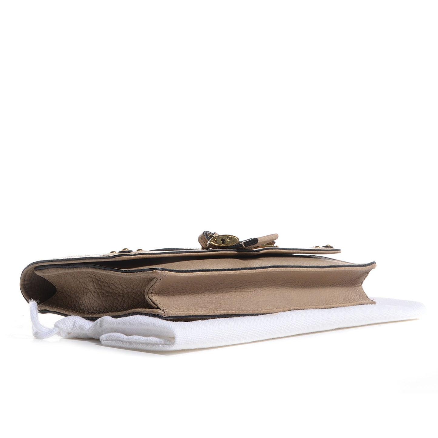 Calfskin Aurore Wallet on Chain Beige
