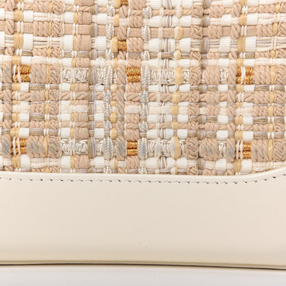 Chanel Tweed Calfskin Quilted Small Gabrielle Hobo Beige Ivory 9 of 13