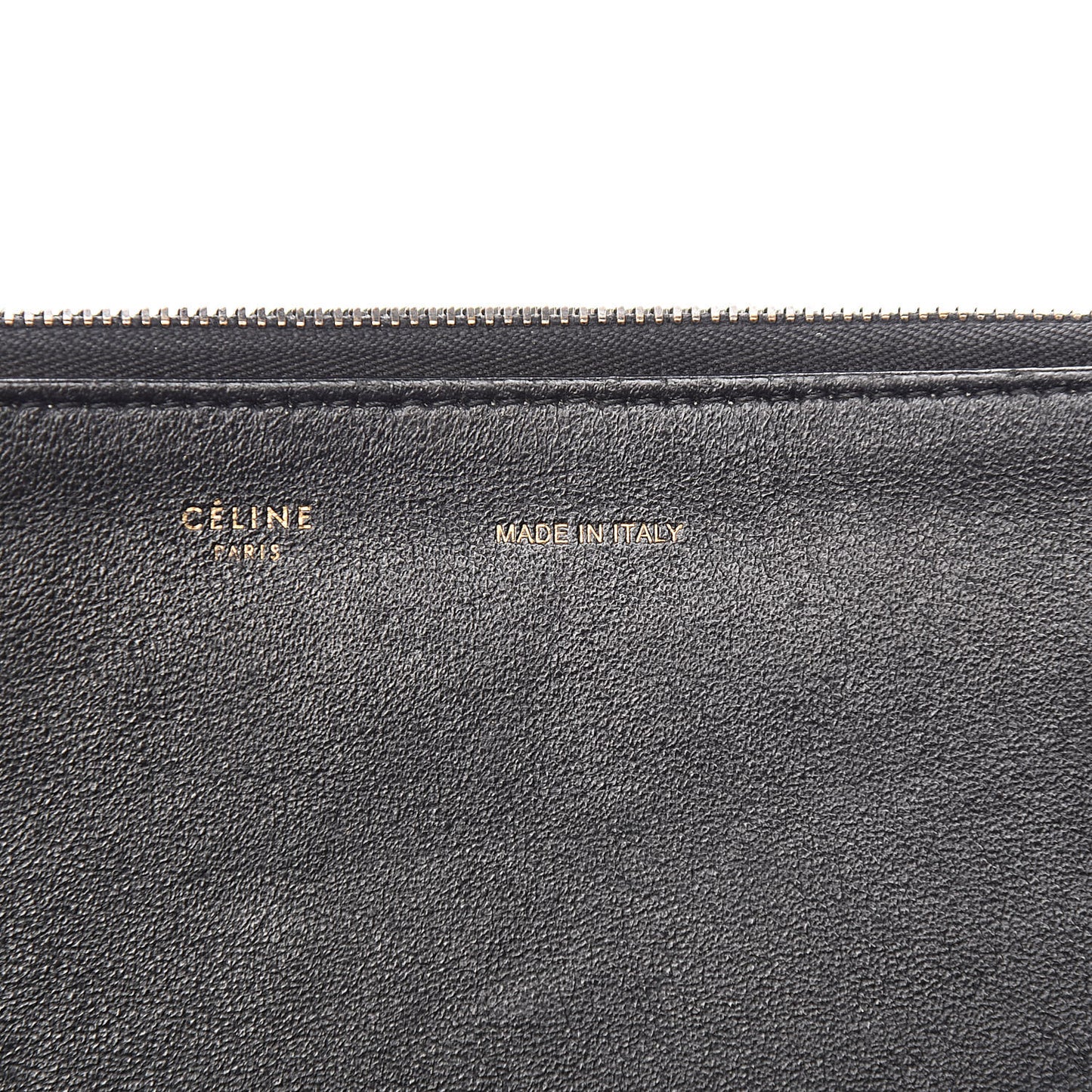 Drummed Calfskin Suede Double Zip Trapeze Black