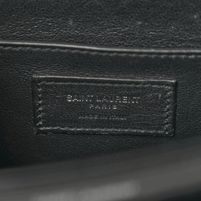 Saint Laurent Patent Calfskin Monogram Medium Solferino Satchel Black 6 of 11