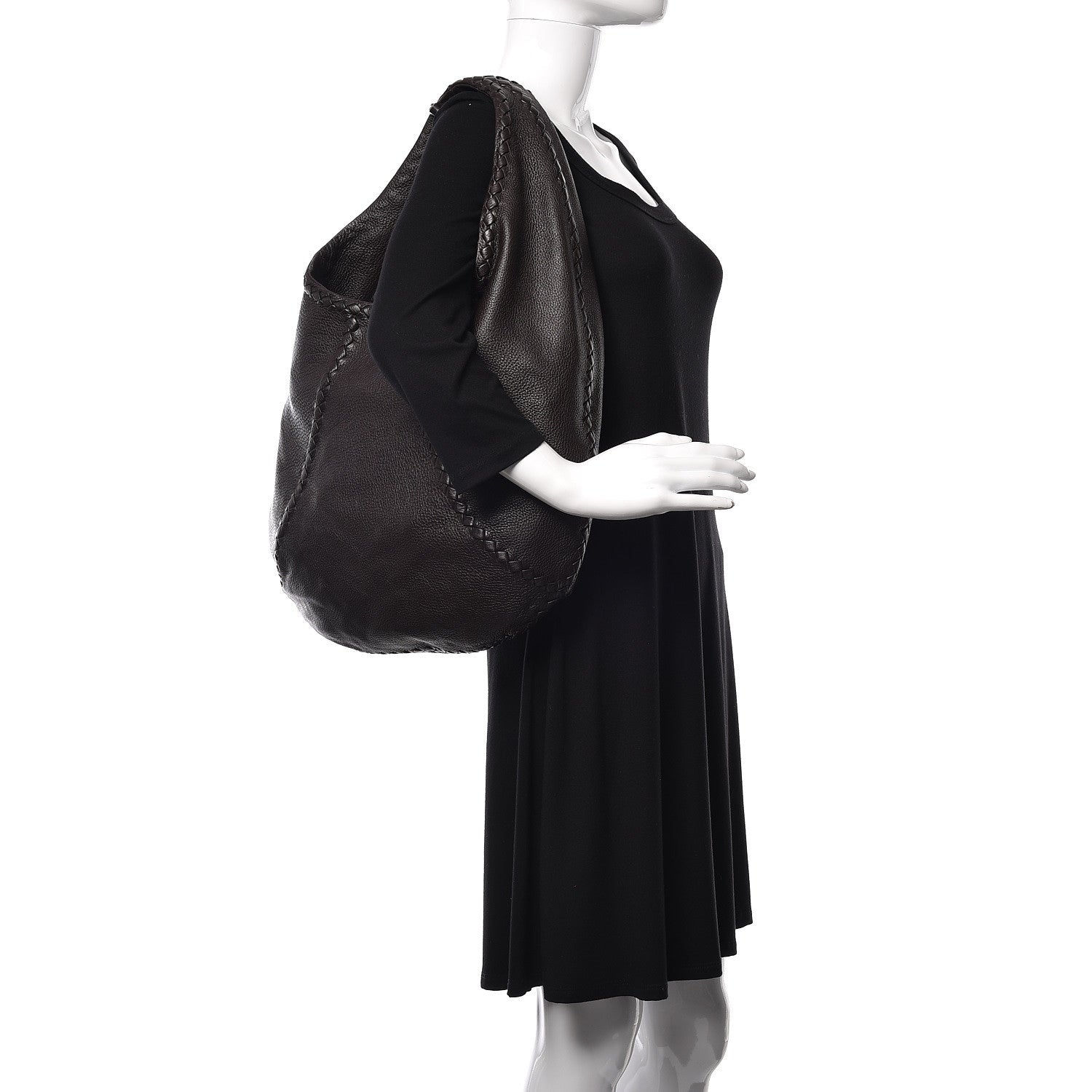 Bottega Veneta Cervo Deerskin Large Hobo Ebano 2 of 10