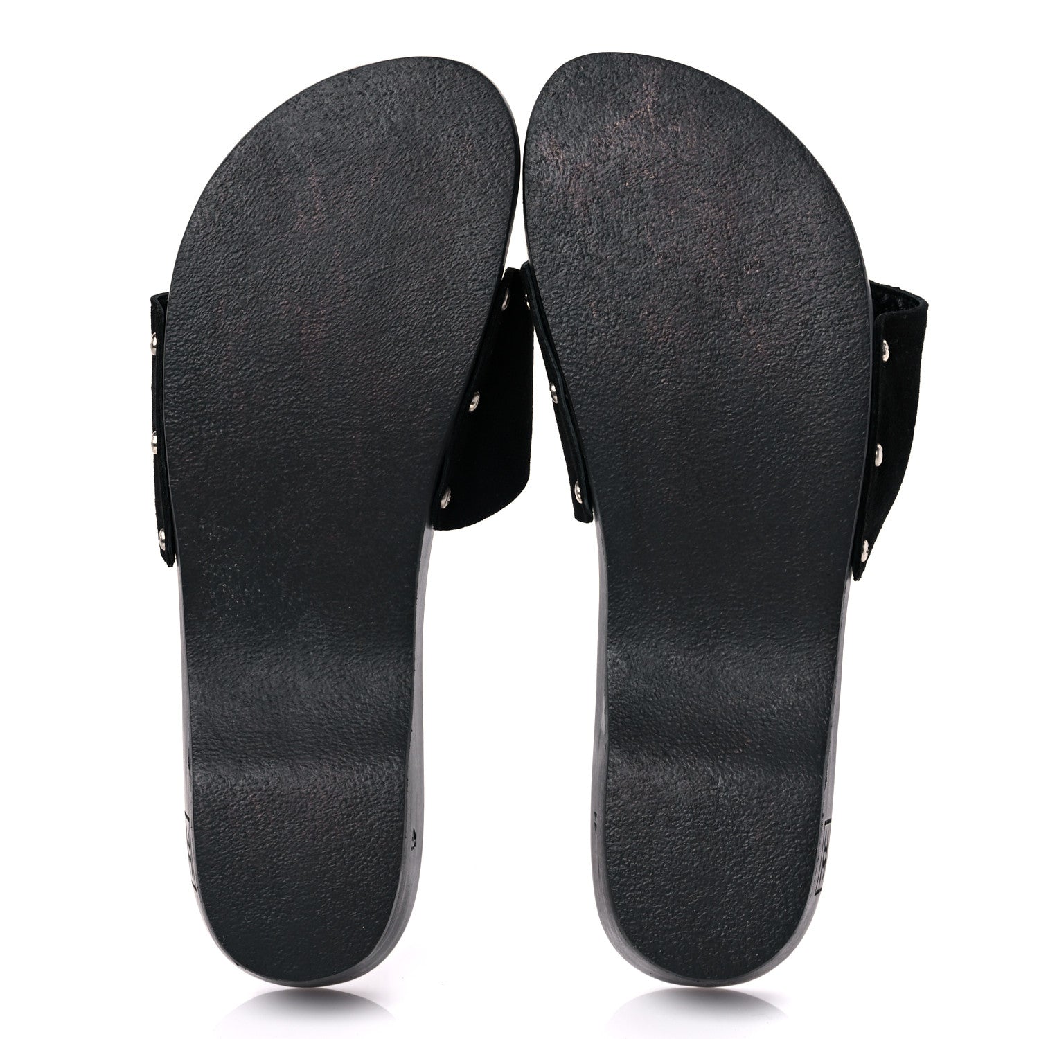 Chanel Suede Wood Sandals 41 Black 5 of 13