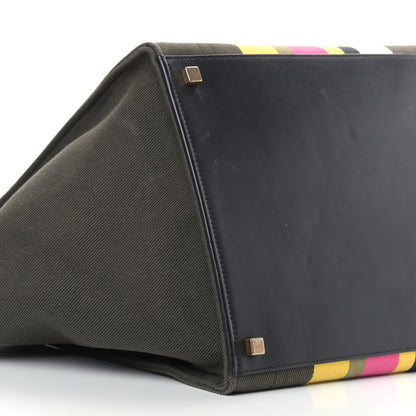 Celine Canvas Striped Medium Phantom Luggage Multicolor 8 of 13