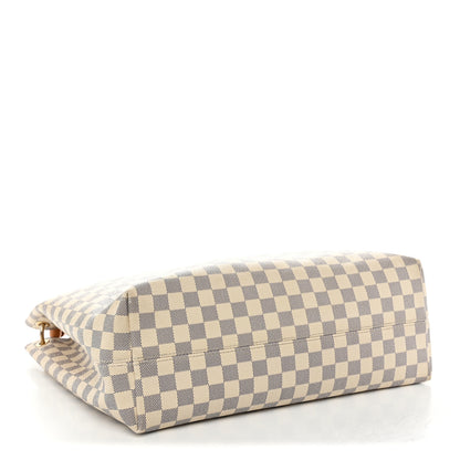 Louis Vuitton Damier Azur Graceful MM Rose Ballerine 4 of 14