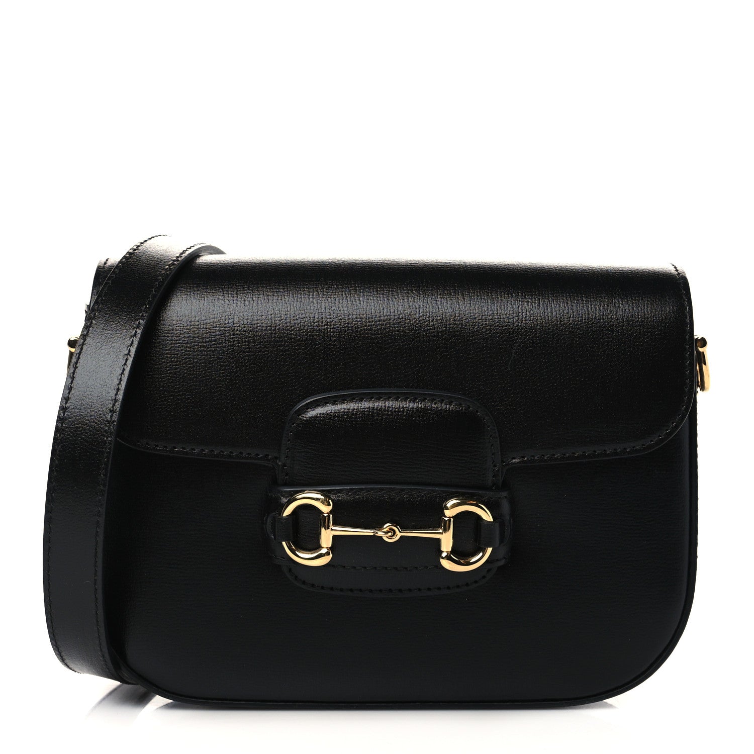 Gucci Azalea Calfskin Web Mini Horsebit 1955 Shoulder Bag Black 1 of 7