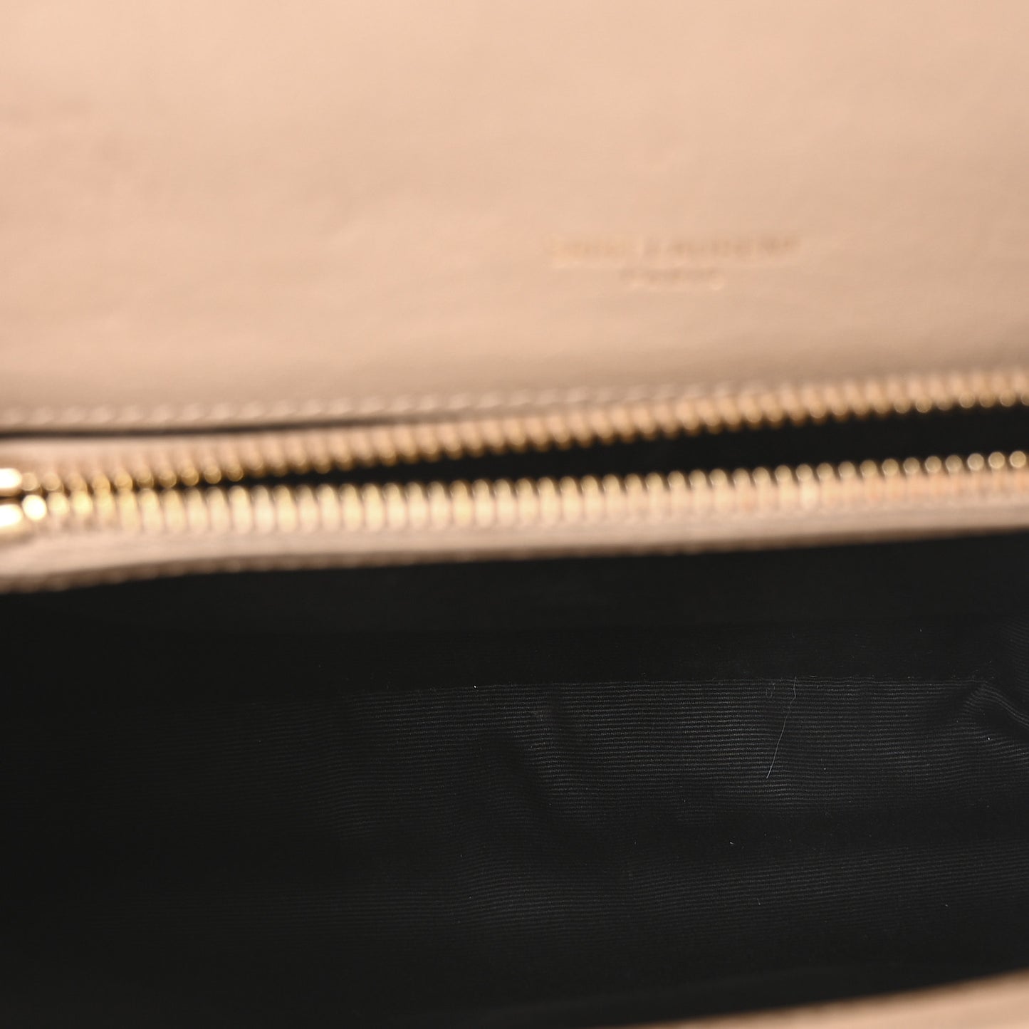 Sheepskin Matelasse Chevron Monogram Medium College Bag Dark Beige