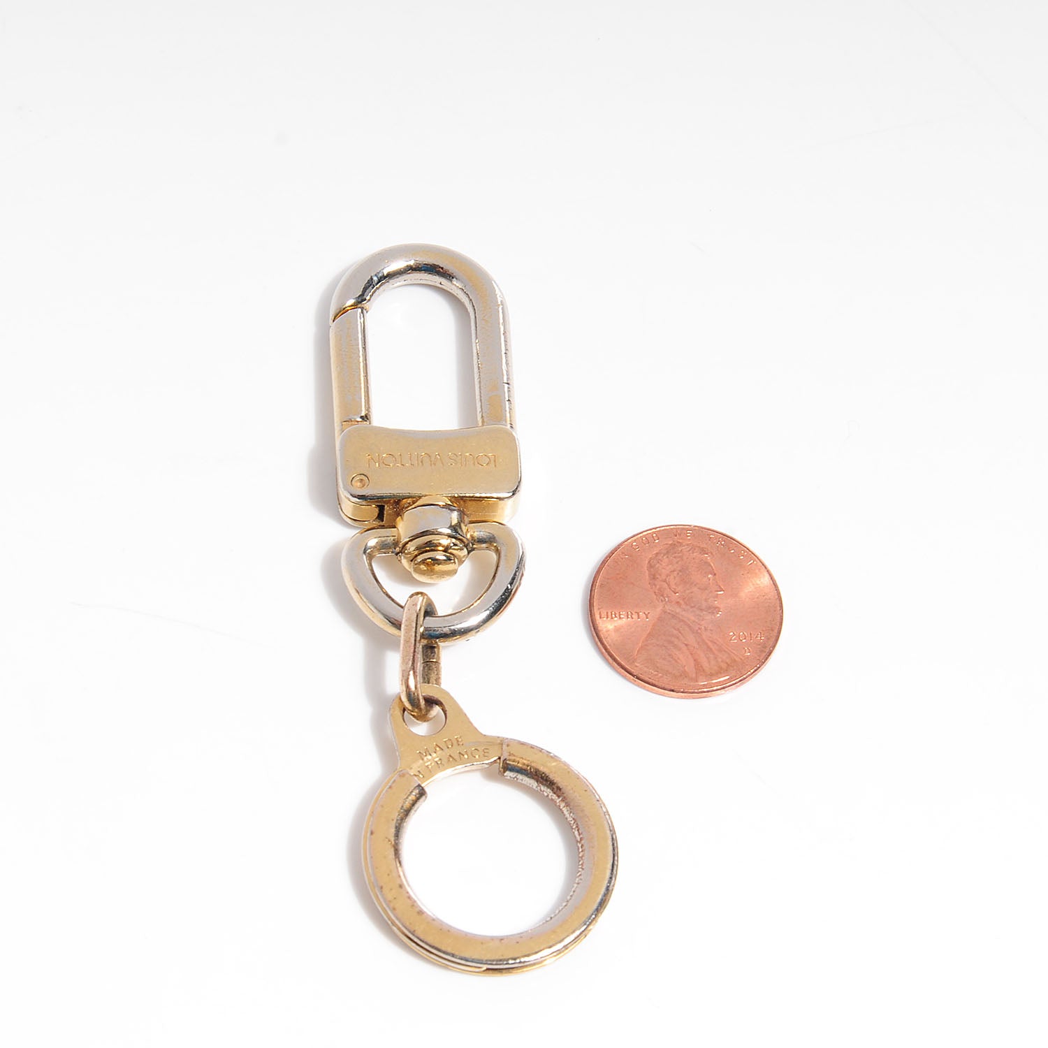 Louis Vuitton Metal Pochette Extender Key Ring Chain Gold 2 of 3