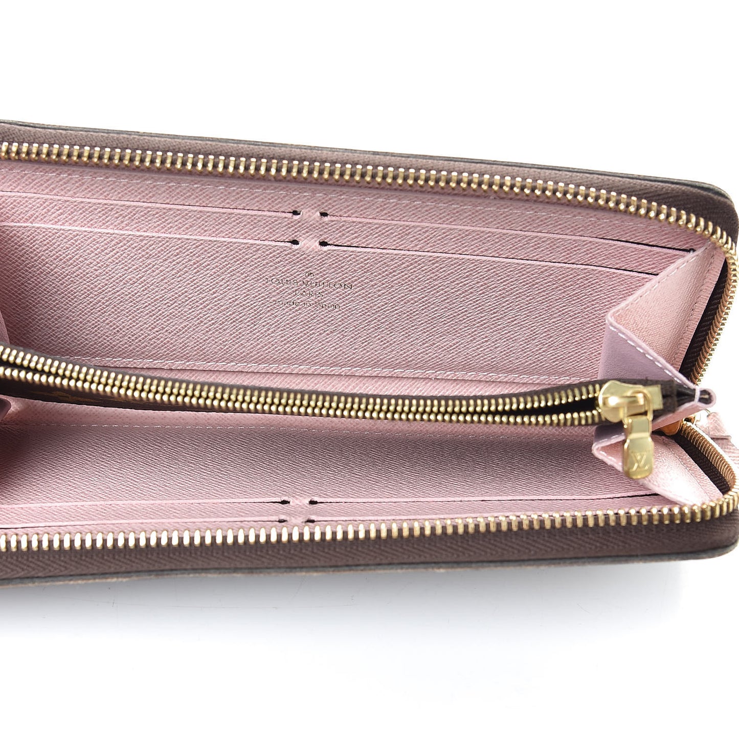 Monogram Clemence Wallet Rose Ballerine