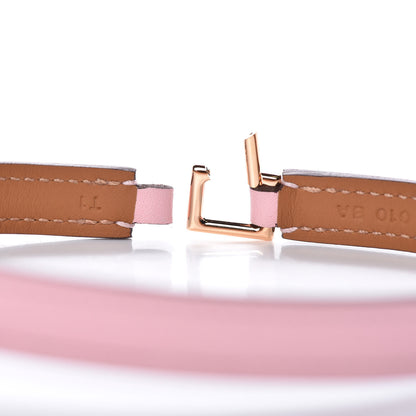 Hermes Swift Rivale Double Tour Bracelet T1 Rose Sakura 4 of 8