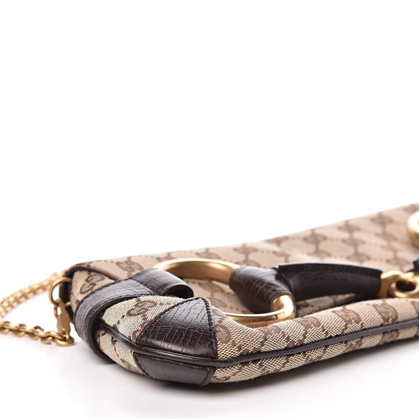 Monogram Horsebit Clutch Dark Brown