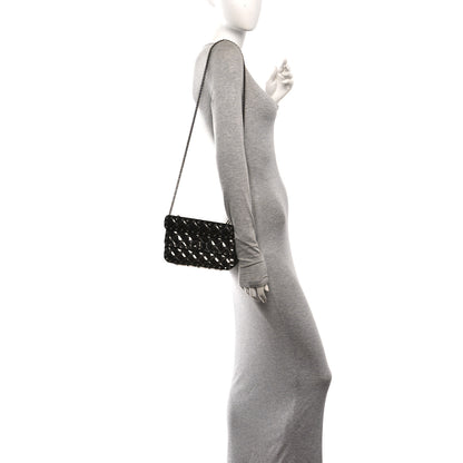 Valentino Garavani Metallic Patent Small Rockstud Spike Shoulder Bag Rutenio 2 of 9