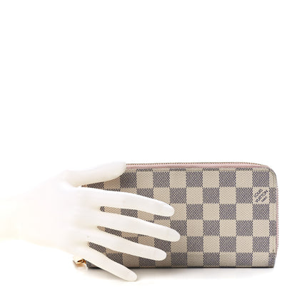 Louis Vuitton Damier Azur Zippy Wallet Rose Ballerine 2 of 10